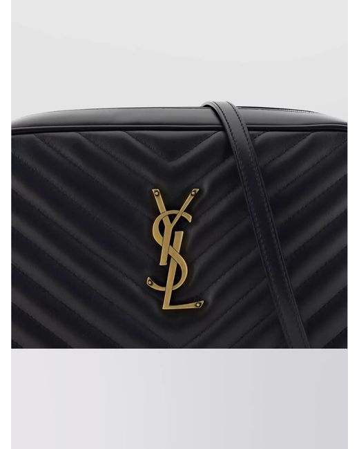 Saint Laurent Black Lou Medium Leather Quilted Shoulder Bag