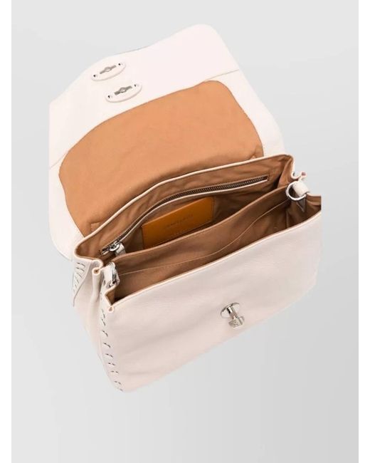 Zanellato Natural Daily Small Leather Shoulder Bag Top Handle