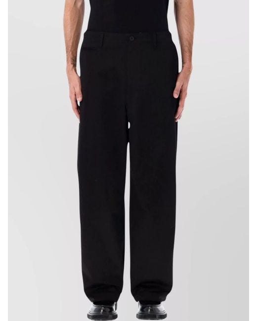 Comme des Garçons Black Chino Trousers With Belt Loops And Pockets for men