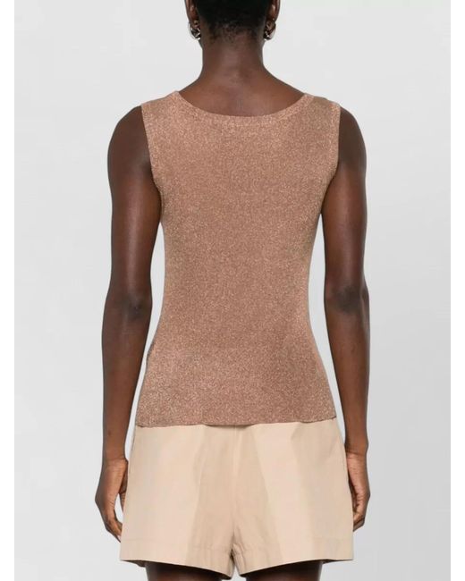 Fabiana Filippi Brown Sleeveless Tank Top