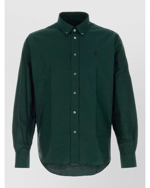AMI Green Oxford Shirt for men