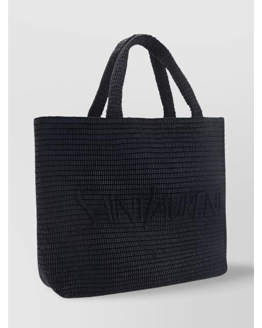Saint Laurent Blue Raffia Tote Bag for men