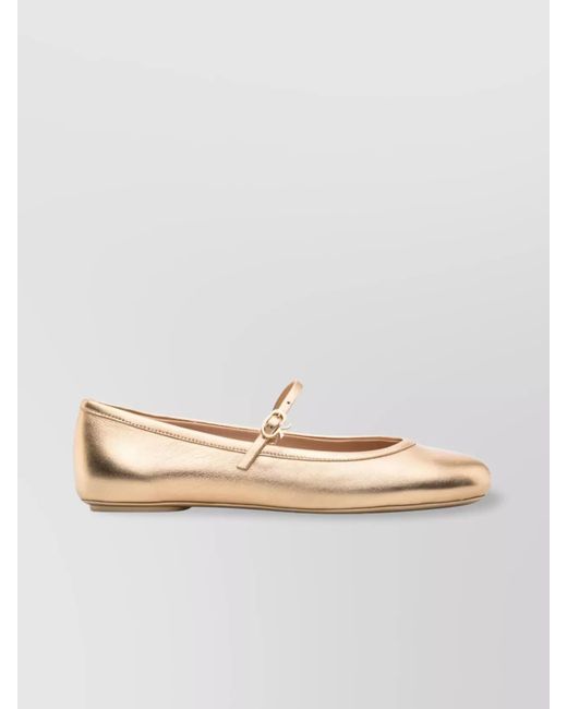 Gianvito Rossi Natural Nappa Leather Ballerina Flats