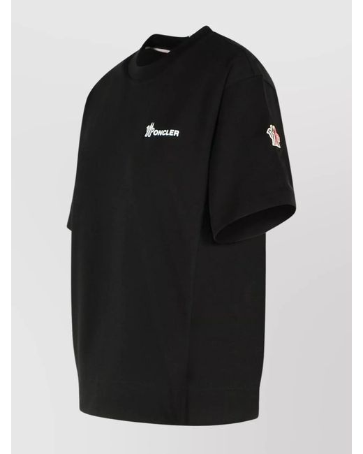 Moncler Black Cotton Short-Sleeve T-Shirt