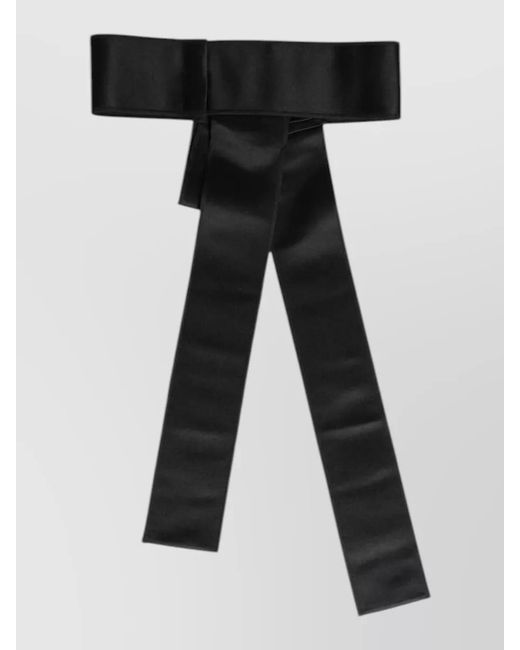 Dolce & Gabbana Black Silk Satin Wide Waist Belt
