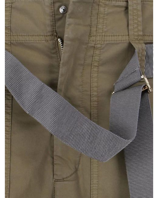 Seafarer Green Wide Leg Pants Belt Loops Pockets