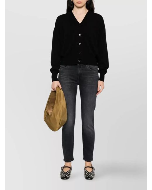 7 For All Mankind Blue Denim Mid-Rise Bootcut Jeans