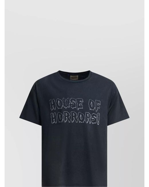 GALLERY DEPT. Blue Cotton Horrors T-Shirt for men