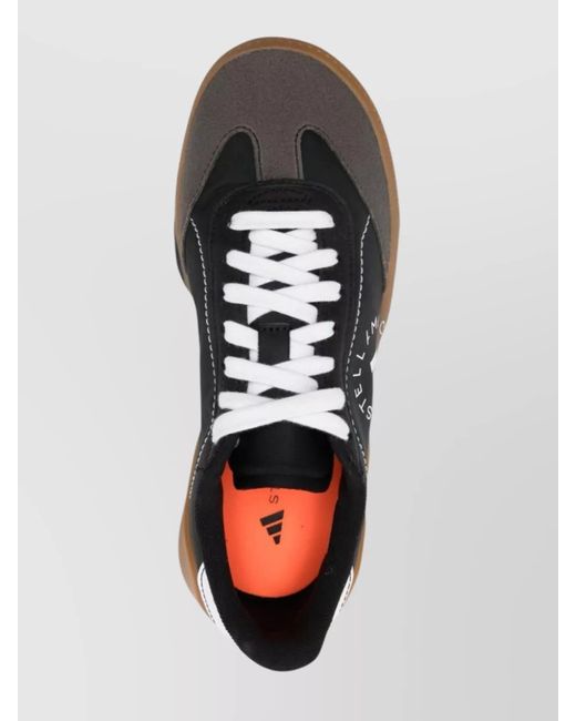 Adidas By Stella McCartney Multicolor Boost Court Sneakers Featuring Suede Paneling