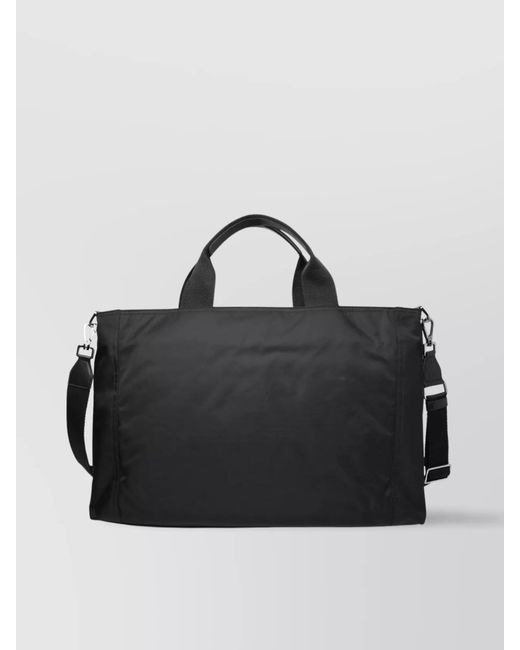 Dolce & Gabbana Black Logo-Print Nylon Holdall for men