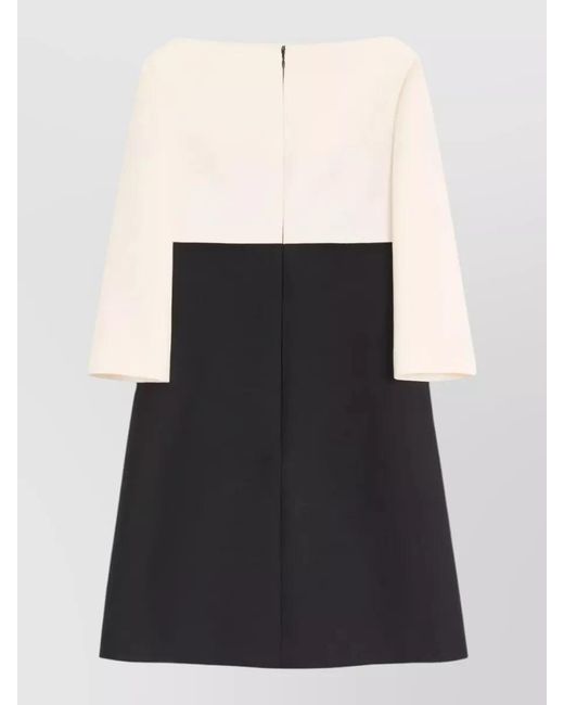 Valentino Garavani Black Silk Virgin Wool Short Dress