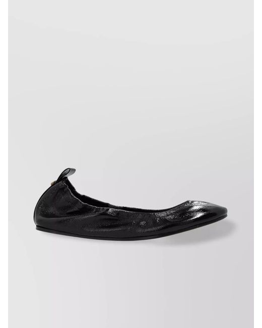 Isabel Marant Black Leather Ballerina Shoes