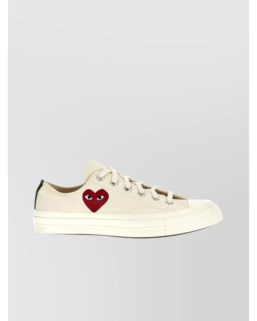 COMME DES GARÇONS PLAY Metallic Cotton Low-Top Sneakers