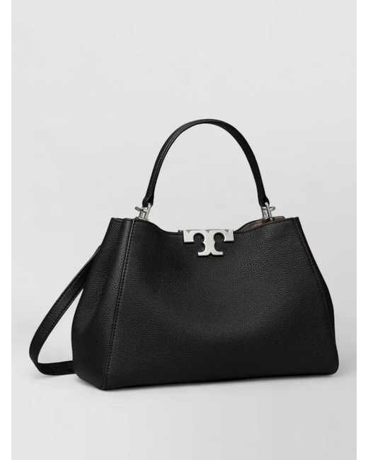 Tory Burch Black Eleanor Medium Leather Satchel Bag