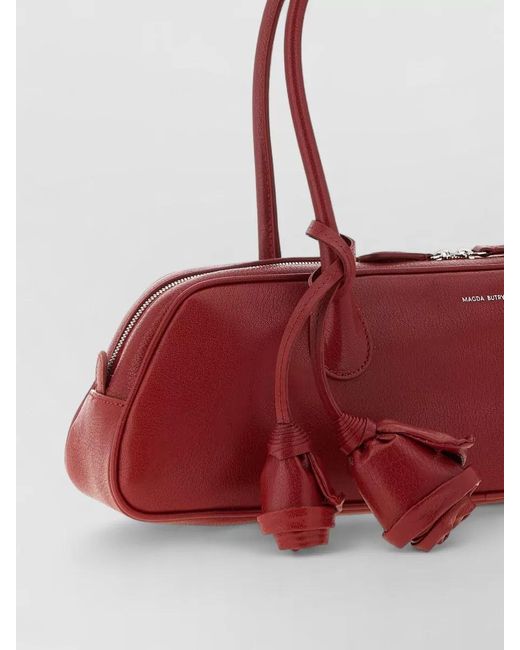 Magda Butrym Red Rose Leather Shoulder Bag