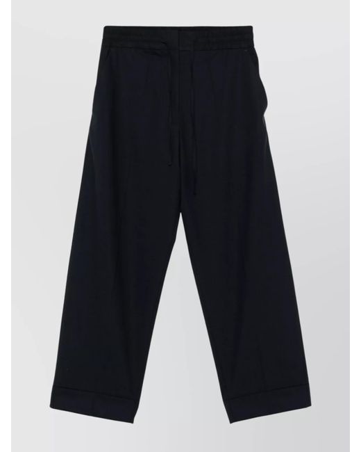 P.A.R.O.S.H. Blue Trousers Featuring Drawstring Waistband And Welt Pocket