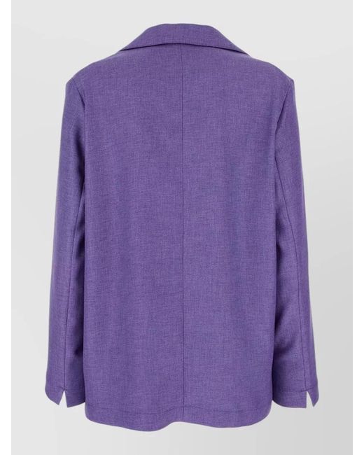 Lardini Purple Jackets And Vests Notch Lapel Design