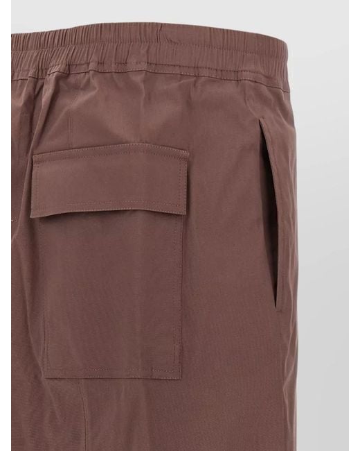Rick Owens Brown S Pods Beach Bermuda Shorts Pockets for men