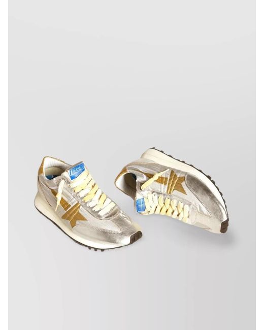 Golden Goose Deluxe Brand Natural Low Top Sneakers Accents