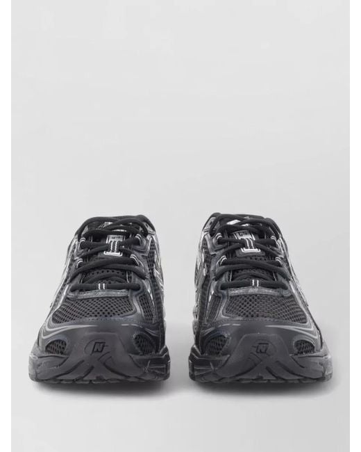 New Balance Black Mesh Upper Sneakers Rubber Sole Design