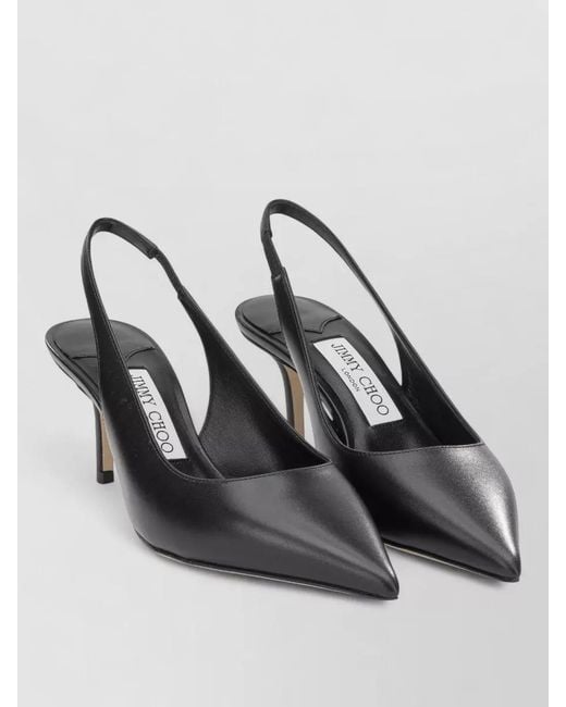 Jimmy Choo Black Love 65Mm Leather Slingback Kitten Heel Pumps