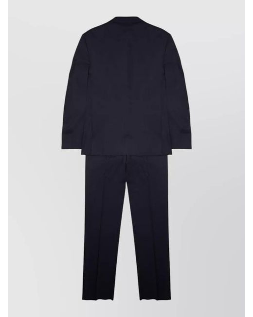 Colamarino Blue Wool Blend Suit Single Breasted Jacket for men