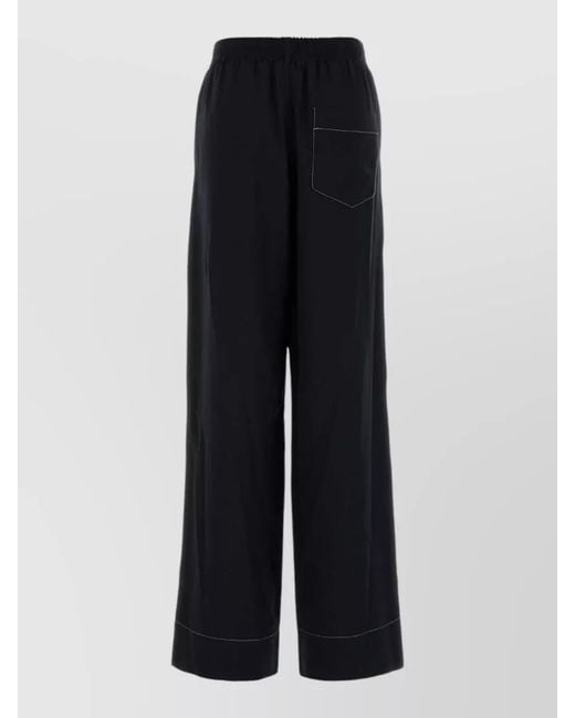 A.P.C. Blue Viscose Blend Wide Leg Lucy Pant