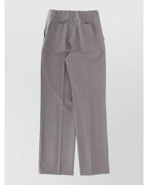 Circus Hotel Gray Wide Leg Pants Belt Loops Back Pockets