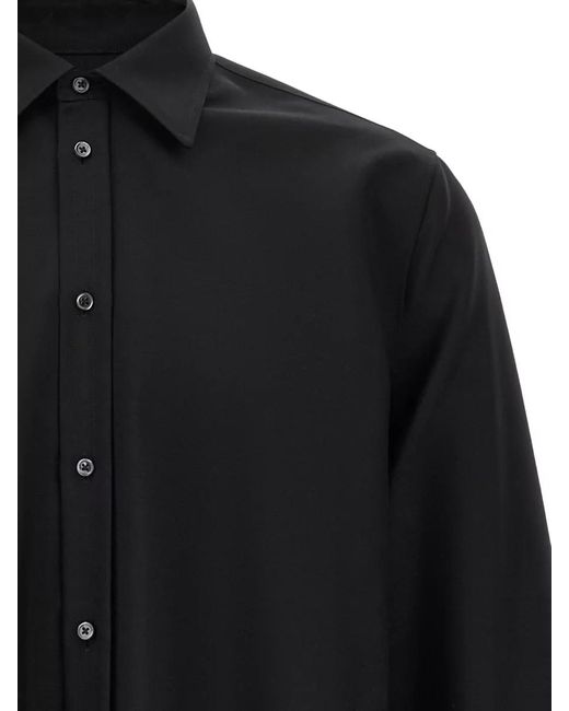 Jil Sander Black 240 Shirt Long Sleeves Straight Cut for men