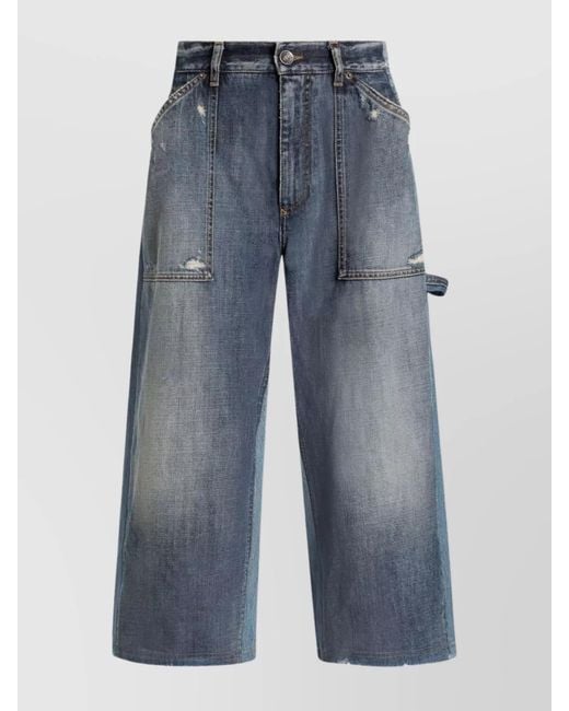 Dolce & Gabbana Blue Cropped Jeans
