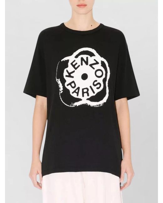 KENZO Black Logo-Print Cotton Loose T-Shirt