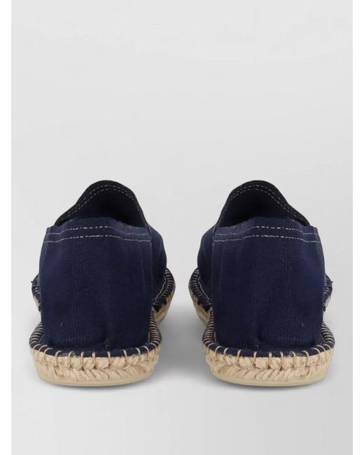 A.P.C. Blue Espadrilles Braided Sole Canvas Upper
