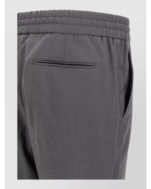 Brioni Gray Wool Straight-Leg Trousers for men