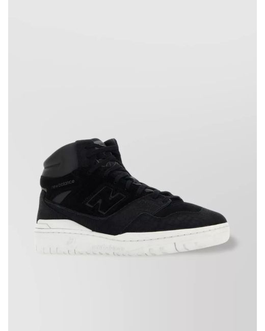 Junya Watanabe Black Suede Bb650 Sneakers With Raised N Motif for men