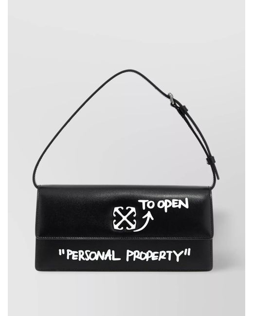 Off-White c/o Virgil Abloh Metallic 'Jitney 1.0' Shoulder Bag