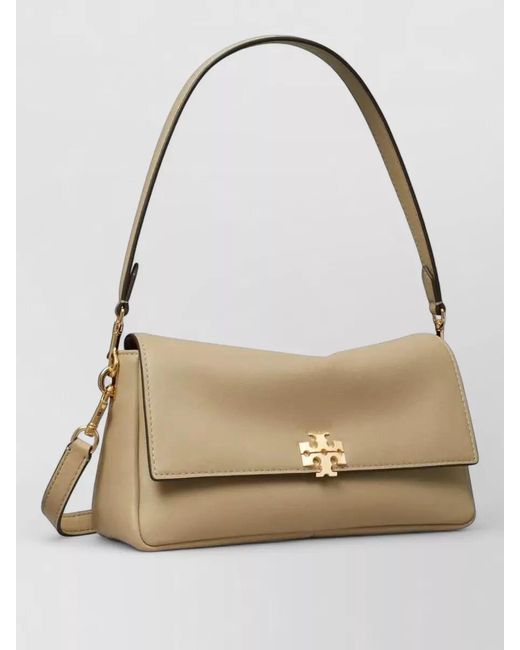 Tory Burch Natural Small Shoulder Bag Soft Structure Flap
