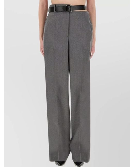 Stella McCartney Gray Straight-Leg Trousers