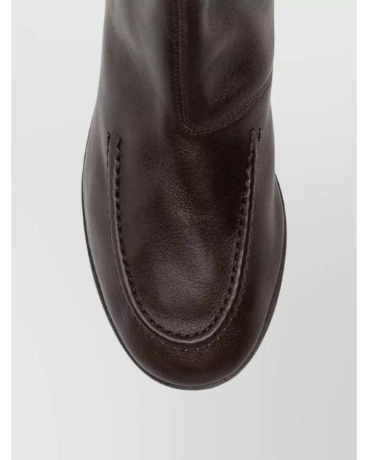 Hereu Brown Leather Ankle Boots