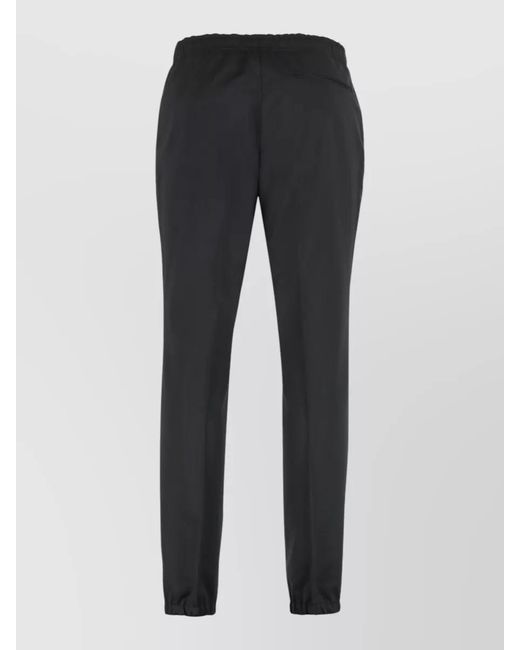 Zegna Blue Wool Blend Tailored Pants Modern Cut for men