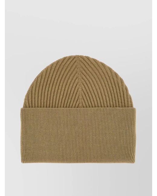 Studio Nicholson Natural Ribbed Texture Folded Cuff Hat for men