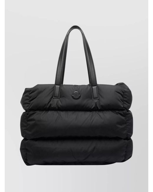 Moncler Black Padded Nylon Tote Bag for men