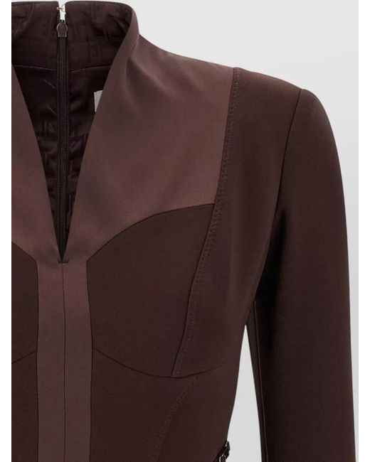 Elisabetta Franchi Brown Logo Mini Dress