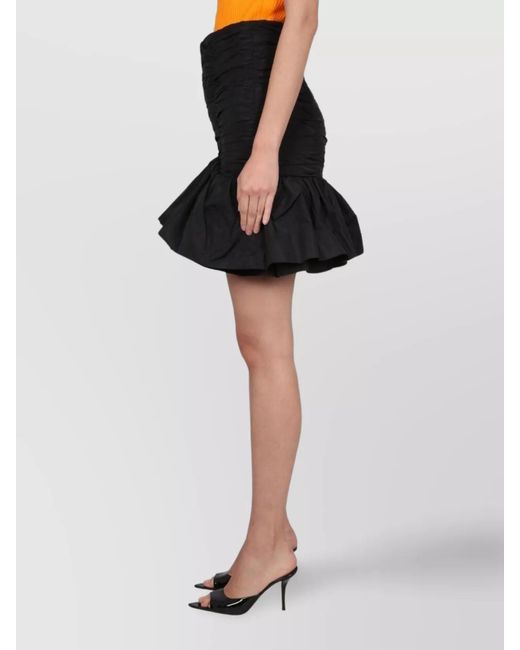 Patou Black Flounced Mini Skirt