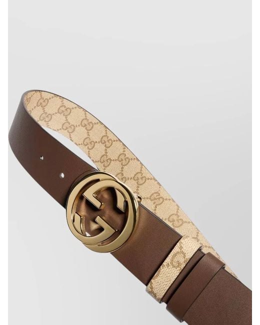 Gucci Gray Reversible Gg Coated Canvas Belt for men