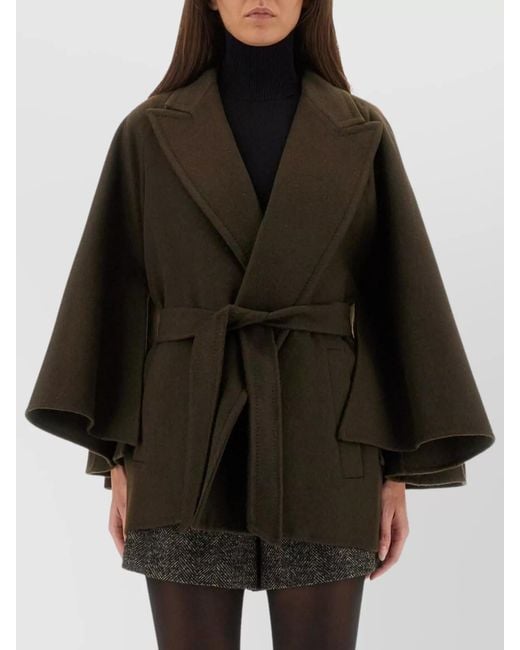 Max Mara Black Camel Cape