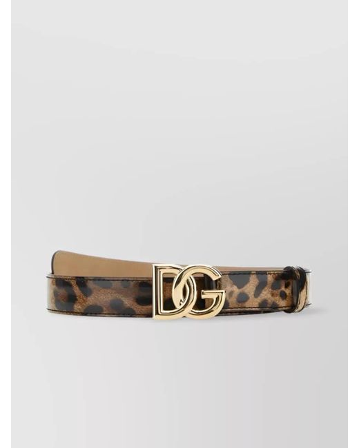 Dolce & Gabbana White Patent Leather Belt