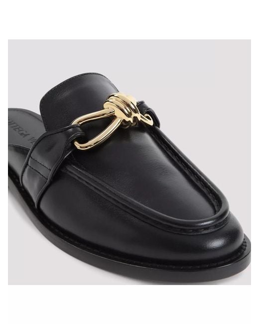 Bottega Veneta Black Astaire Loafers With Metal Knot Detail