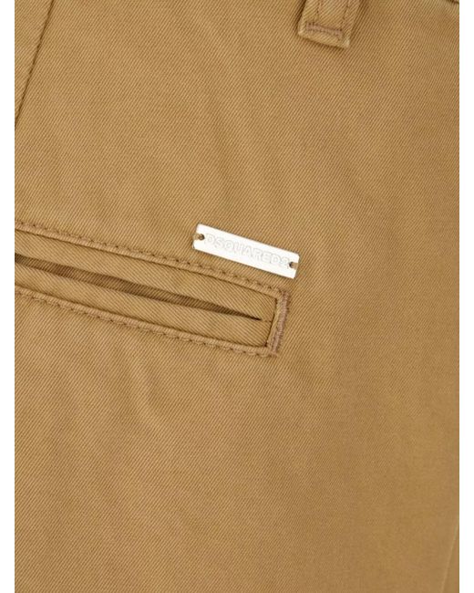 DSquared² Natural Cotton Straight-Leg Trousers for men