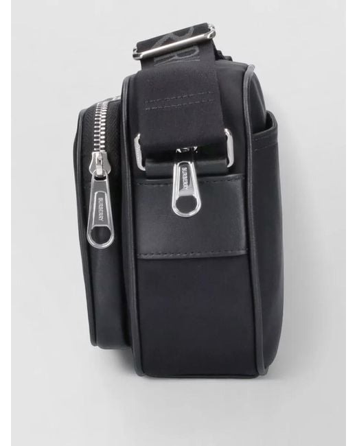 Burberry Black Crossbody Bag Adjustable Strap Front Side Pockets for men
