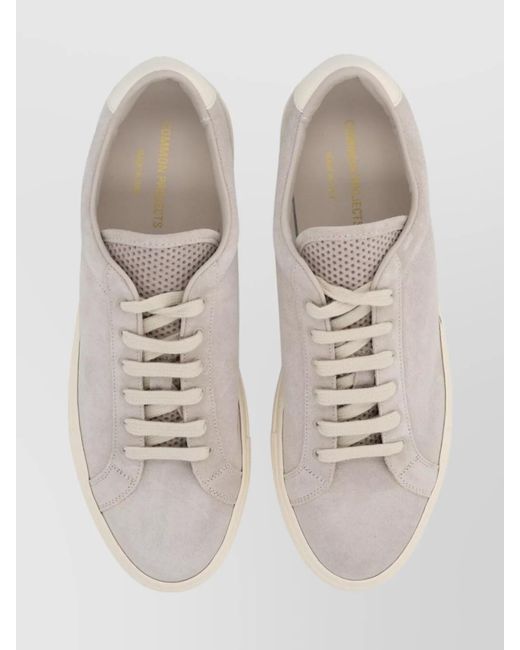 Common Projects Natural Low-Top Suede Sneakers Rubber Sole for men